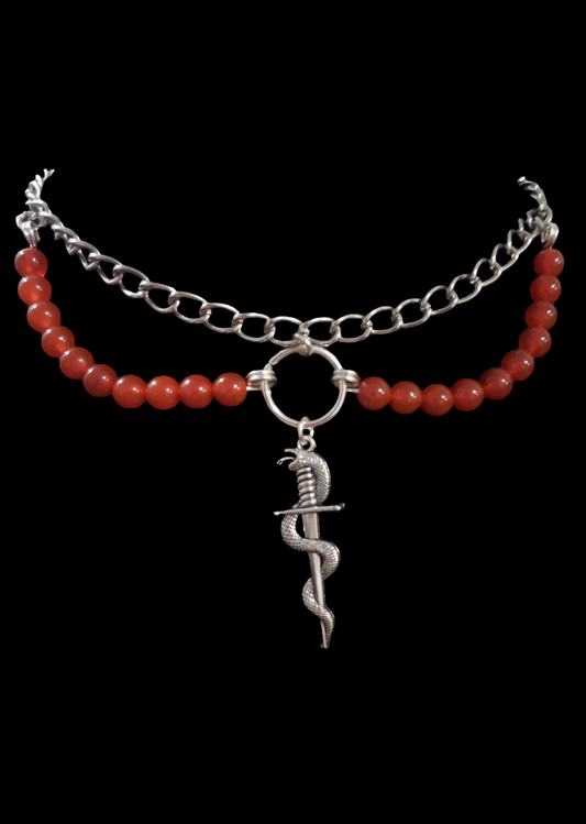 The Scarlet Serpent Necklace